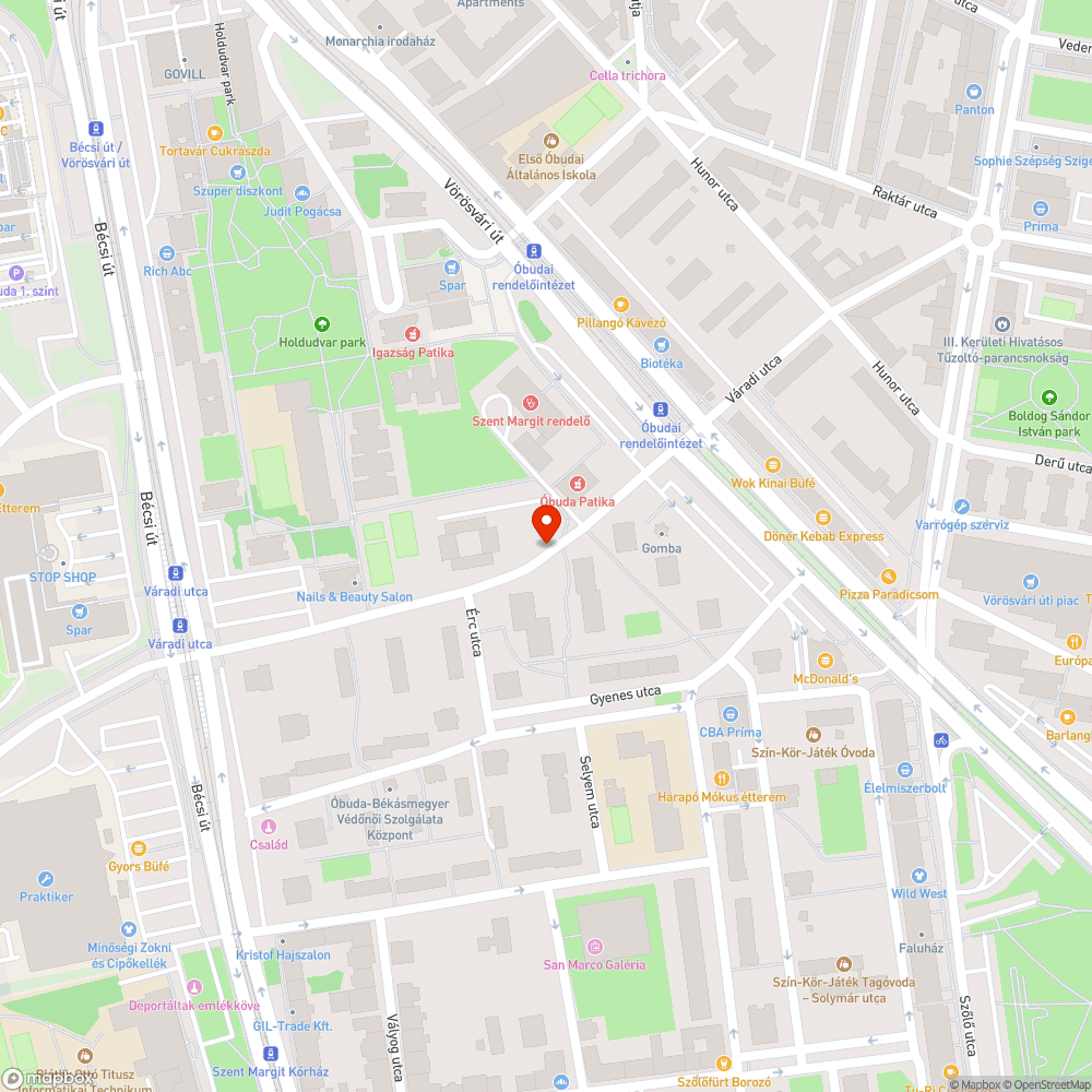 Kiszáradt fa bejelentés helye