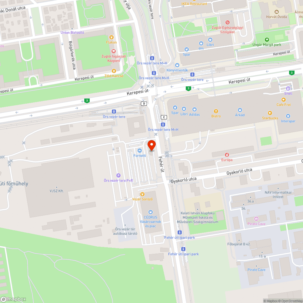 Fedlap bejelentés helye