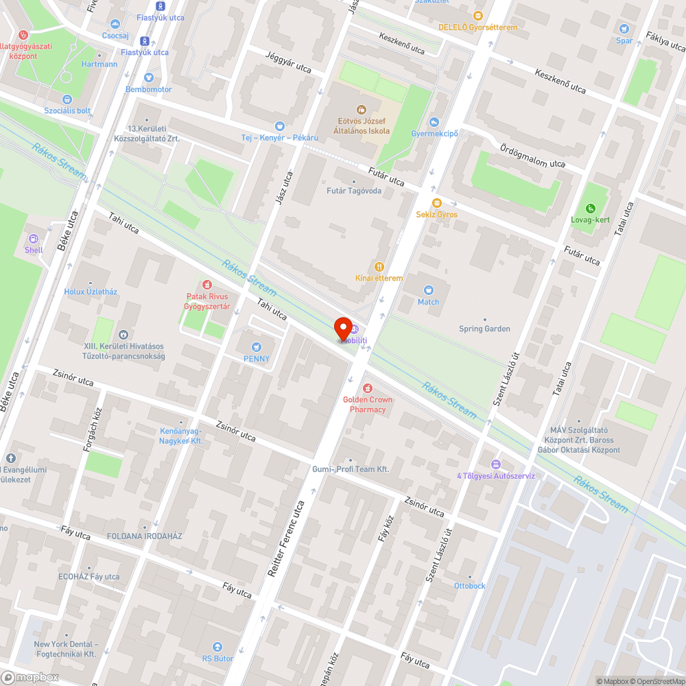 Kiszáradt fa bejelentés helye