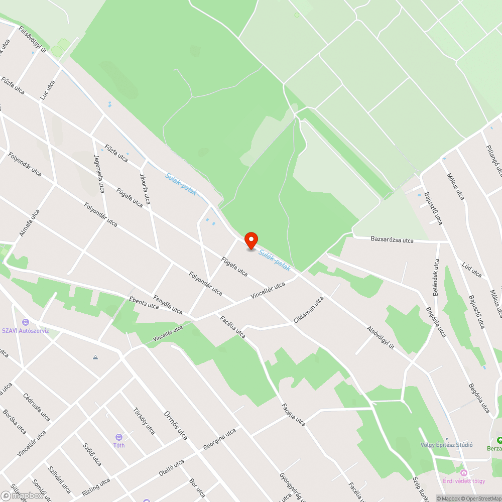 Érd Felsővölgyi út   - kátyú pont a csodás forgalom lassító ládánál bejelentés helye