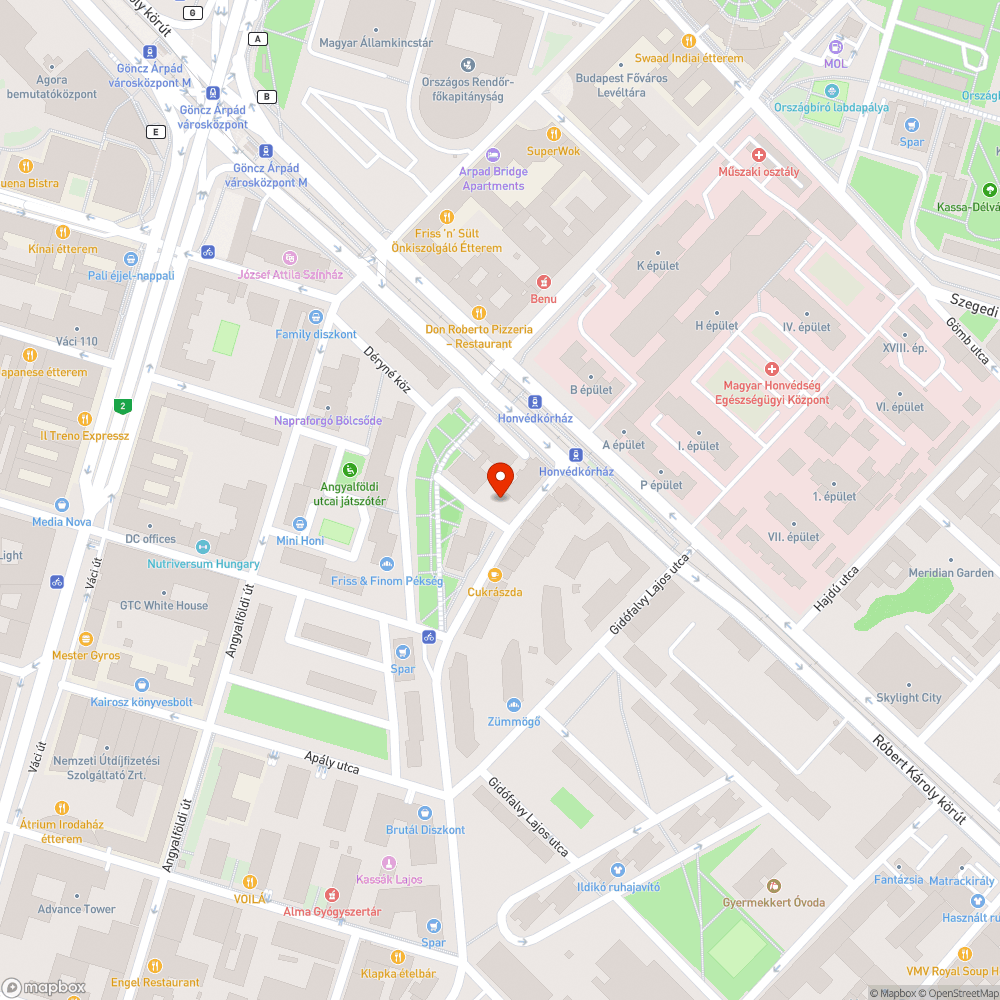 Kassák Lajos utca 80. kutyafuttató bejelentés helye