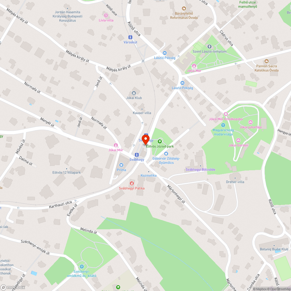 Svábhegy buszmegállóban a pad lötyög bejelentés helye