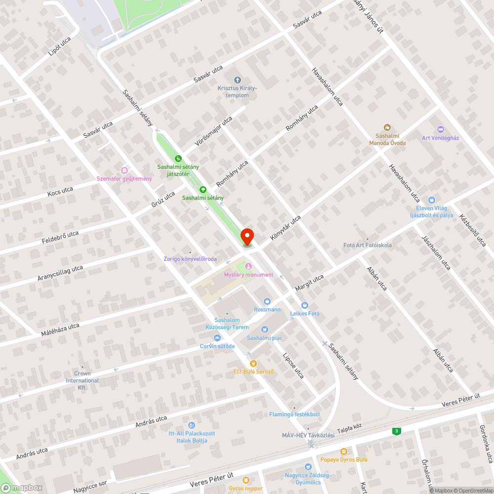 Tűrhetetlen állapotok a Sashalmi sétányon bejelentés helye