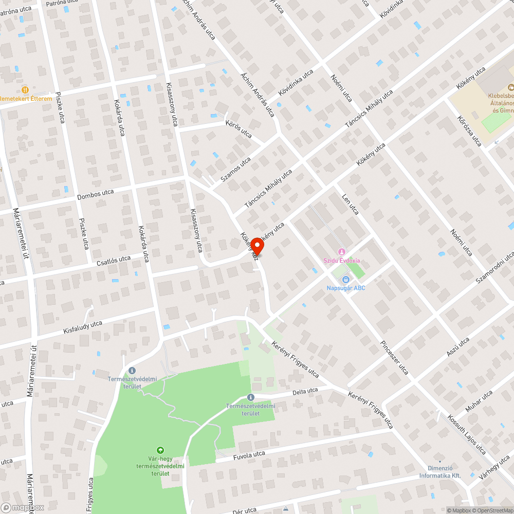 Utcanévtábla nélküli közterület bejelentés helye