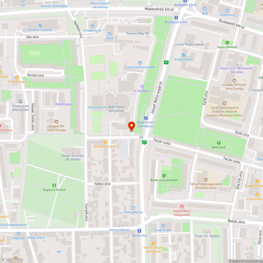 Oszlopcsonk - József A. Sgt. 116. bejelentés helye