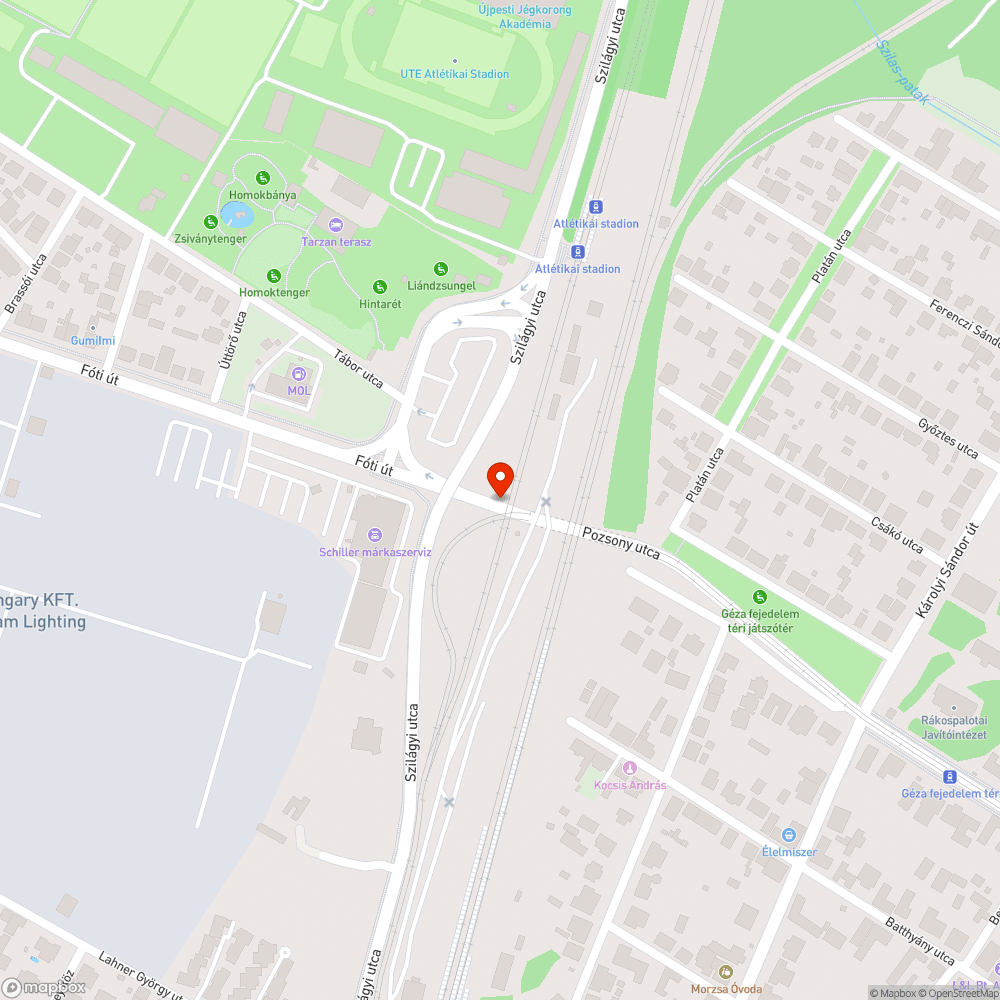 úton levő vízelvezető veszélyes bejelentés helye