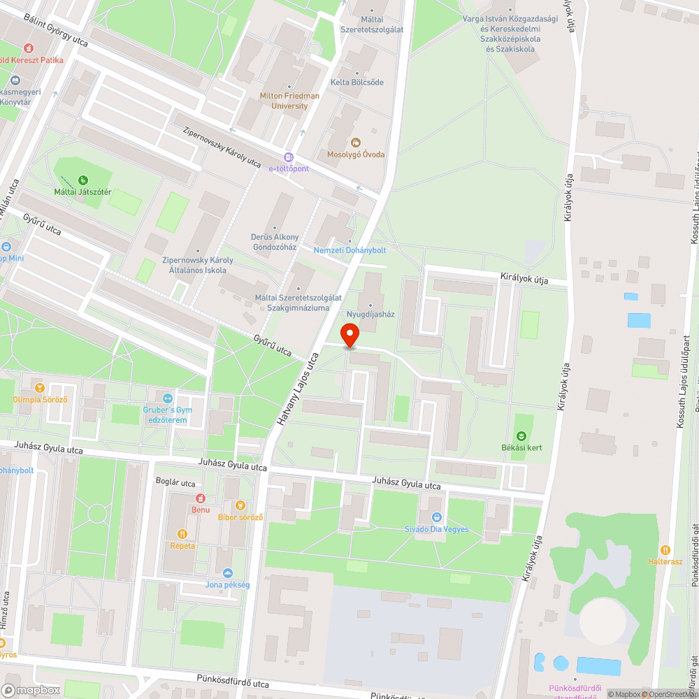 Koszos, rongált távközl. szekrény bejelentés helye