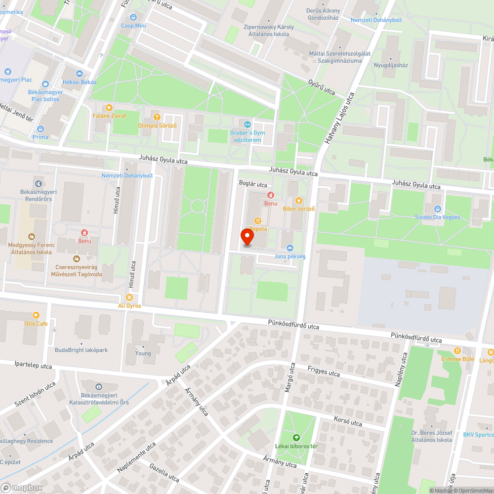 Rongált villanyoszlop bejelentés helye