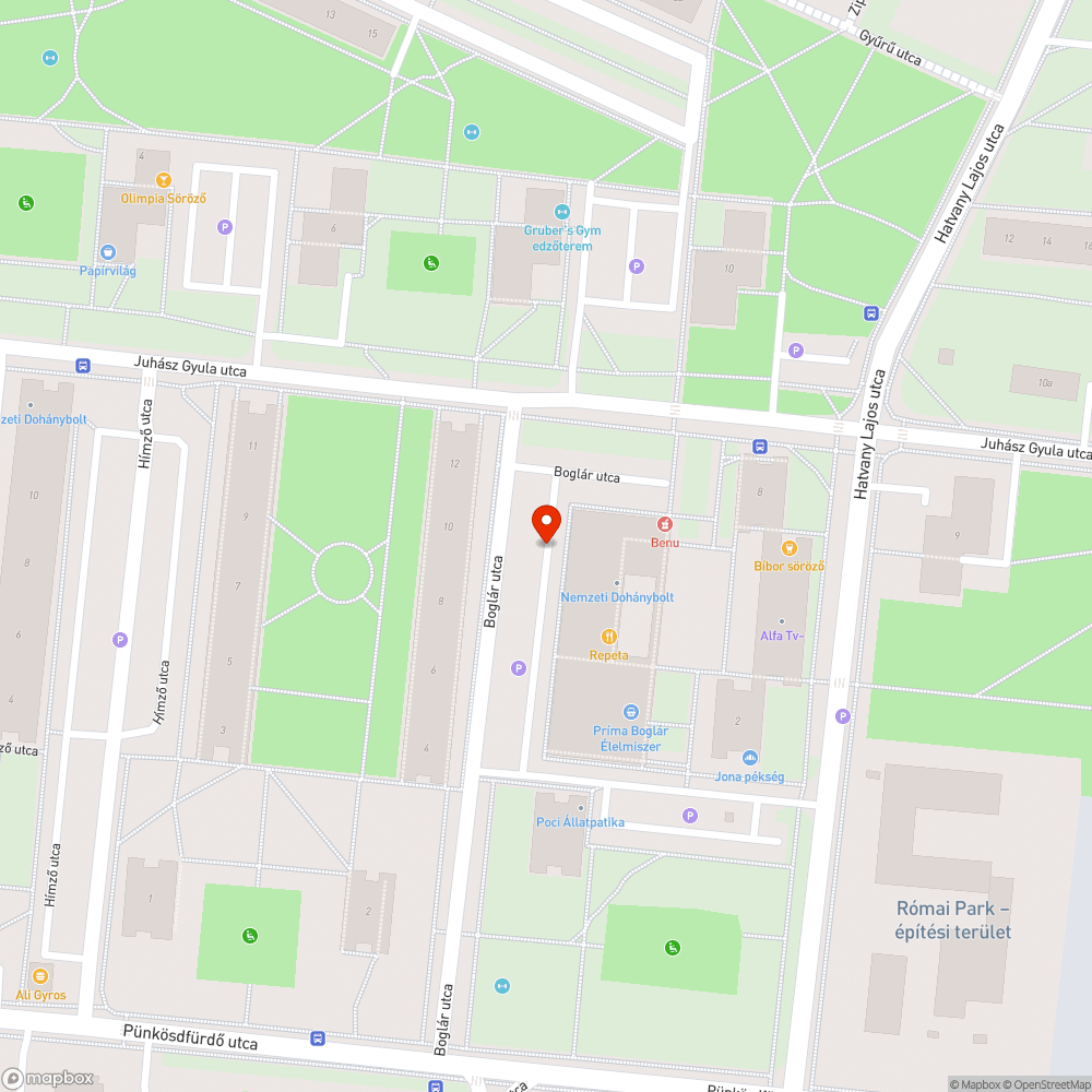 Kátyú bejelentés helye