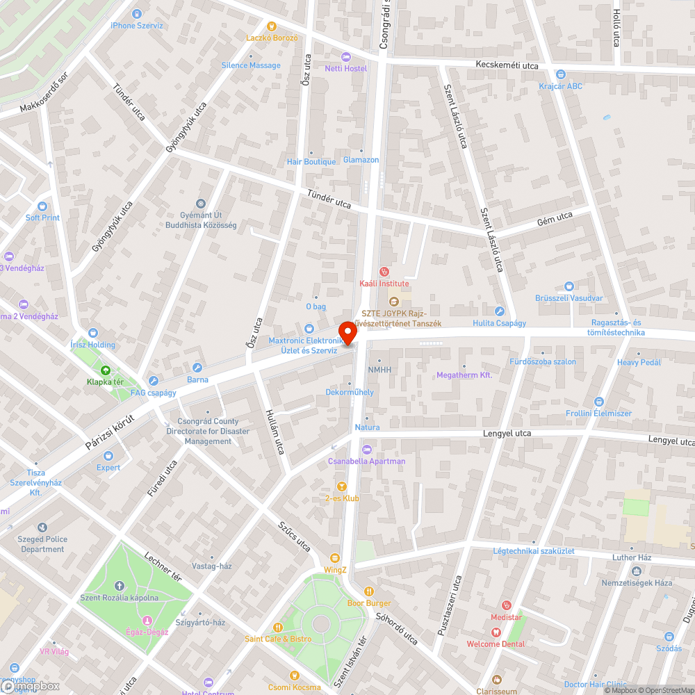 Beton törmelék a zöldsávban - Berlini krt. 2. bejelentés helye