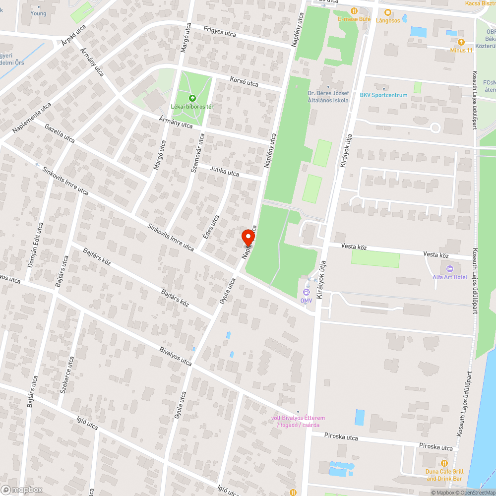 Útból kiemelkedő fedlap bejelentés helye