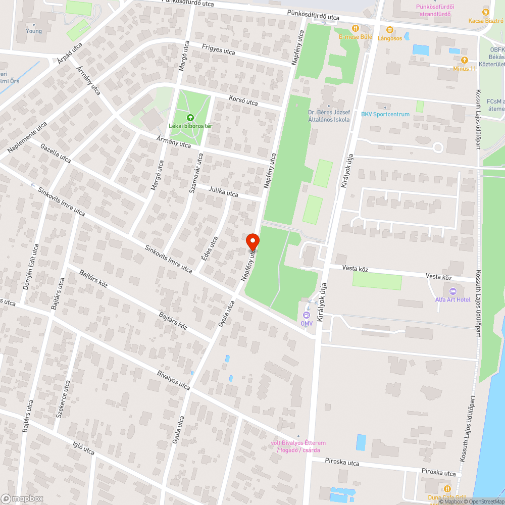 Kátyúk bejelentés helye