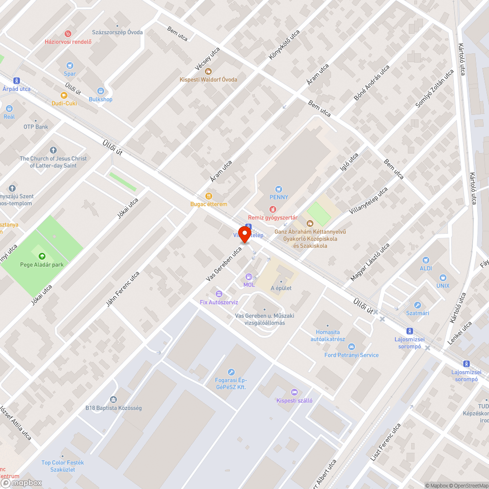 Mozdulatlan autó a benzinkút kanyarodó sávjában bejelentés helye