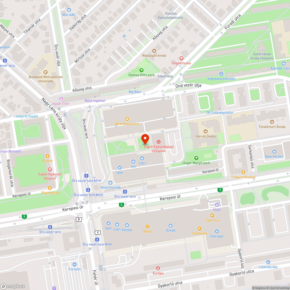 Beesett rács bejelentés helye