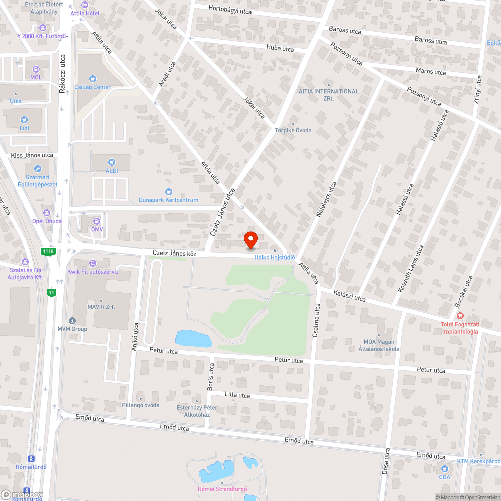 Széttört / balesetes autó bejelentés helye