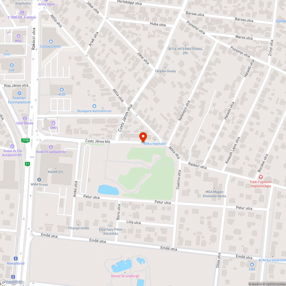 Balesetes autó bejelentés helye