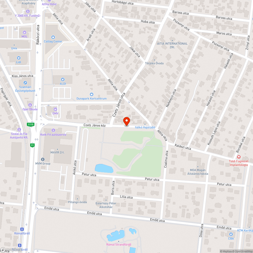 Szemét bejelentés helye