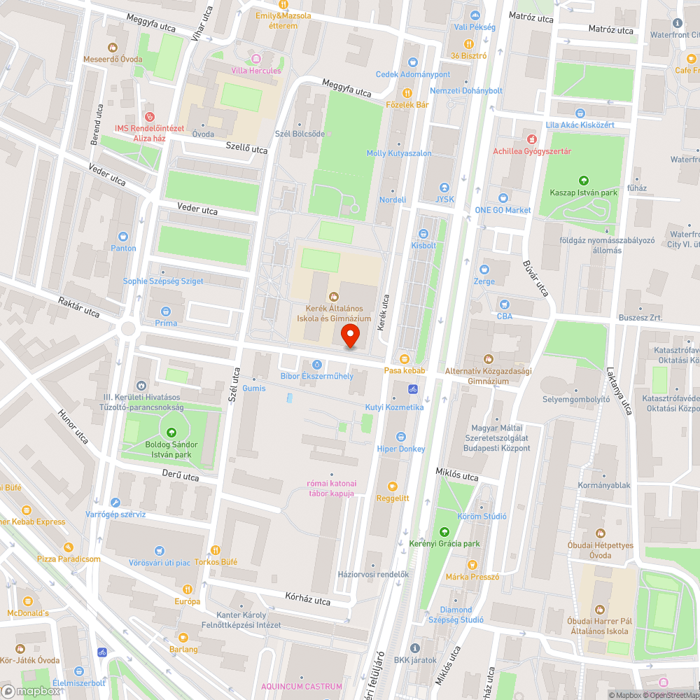 Szétszórt szemét a zöldterületen bejelentés helye