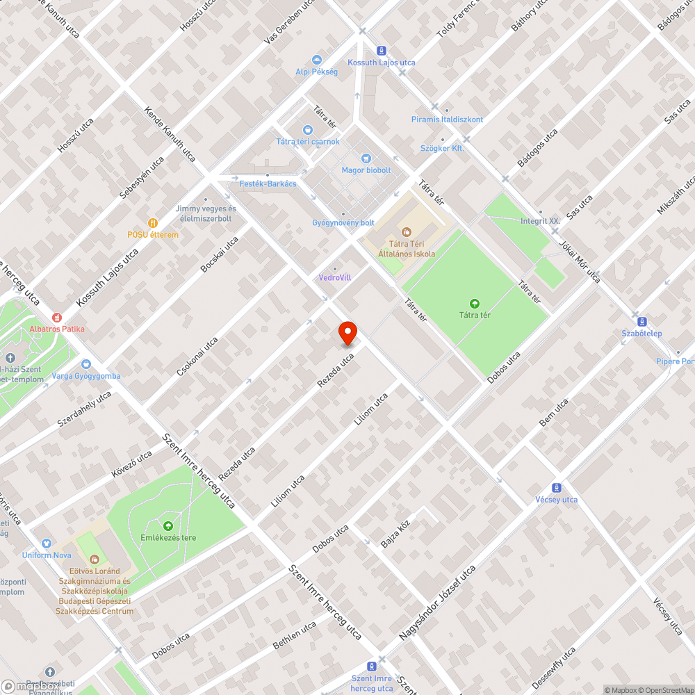 Kiszáradt fa bejelentés helye