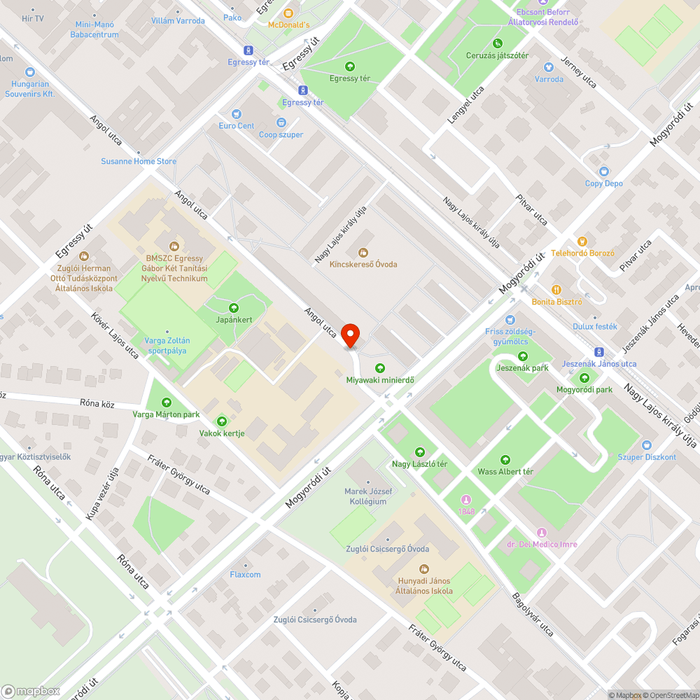 Üres oszlop bejelentés helye