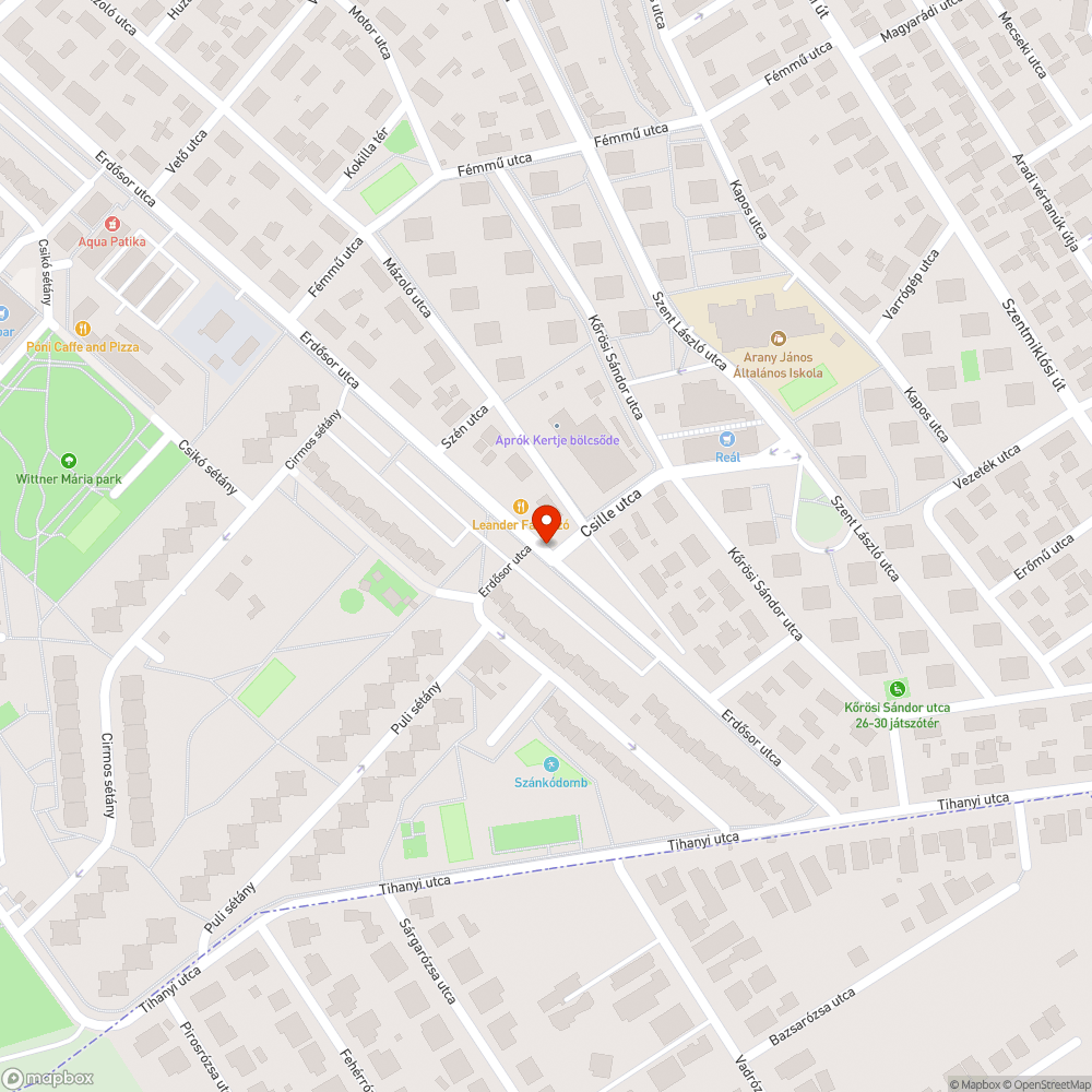 Korlát megrongálódott bejelentés helye