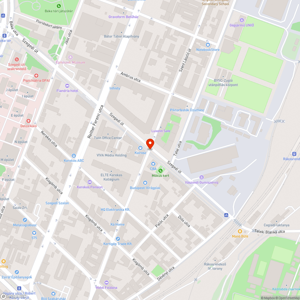 Sérült utcatábla bejelentés helye