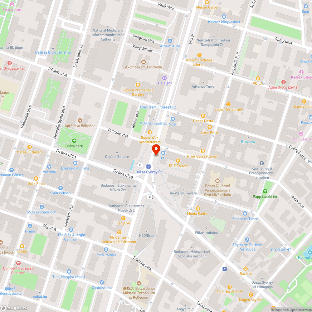 Dózsa György út M metrópótló buszmegálló kukája bejelentés helye