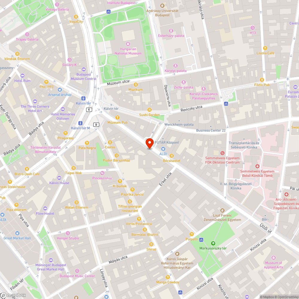 Üllői út 9. teli szemetes bejelentés helye