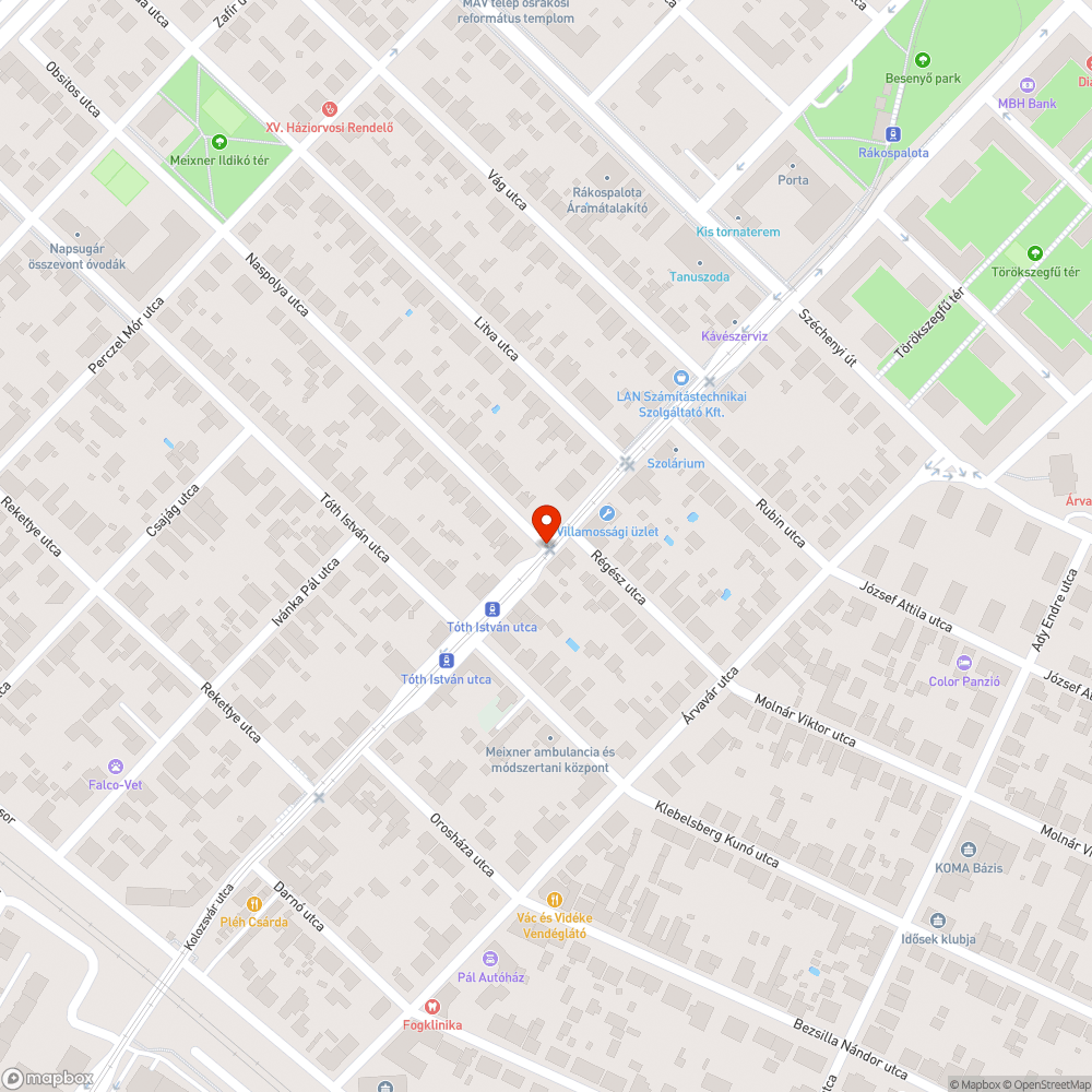 Kiszáradt fa bejelentés helye