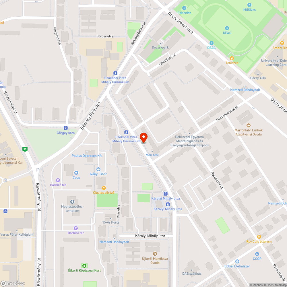 Eltömődött bejelentés helye