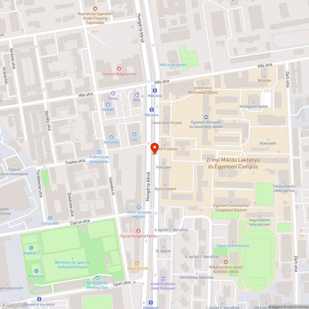 Kiszáradt fa bejelentés helye