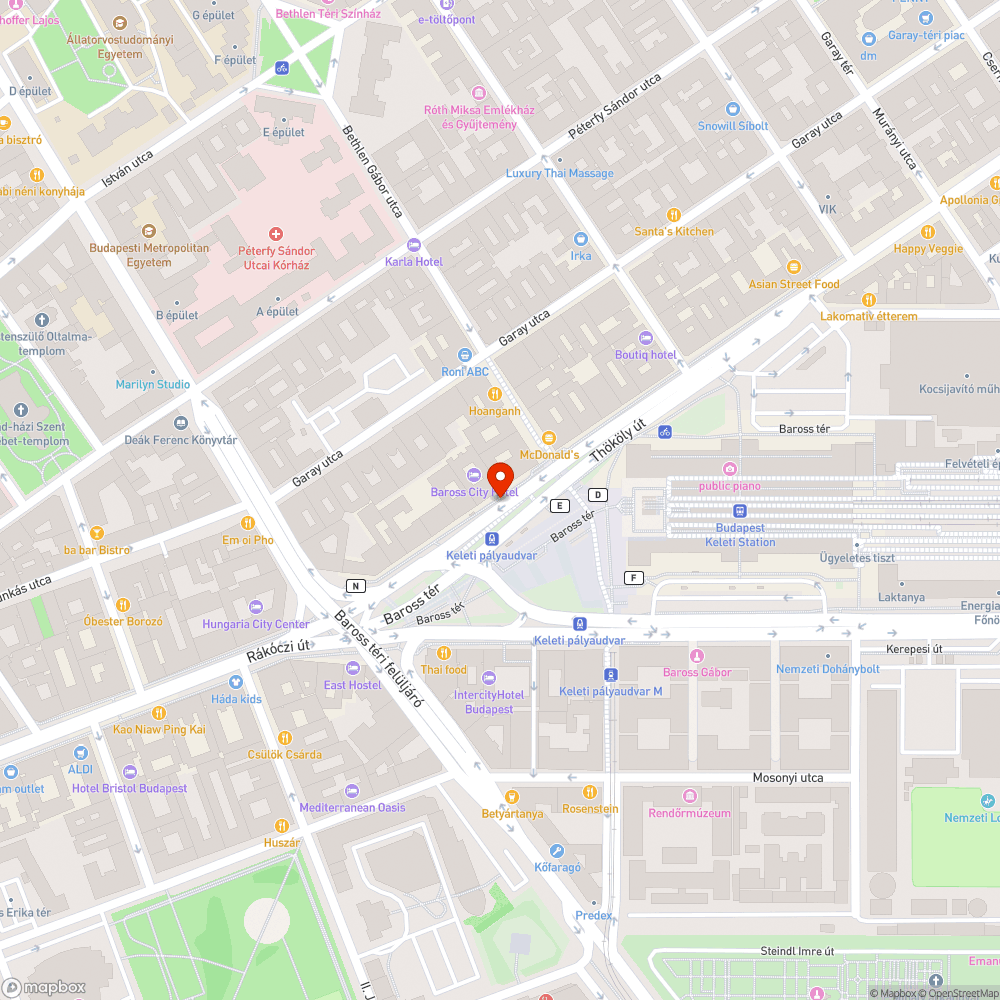 Koszos megálló bejelentés helye