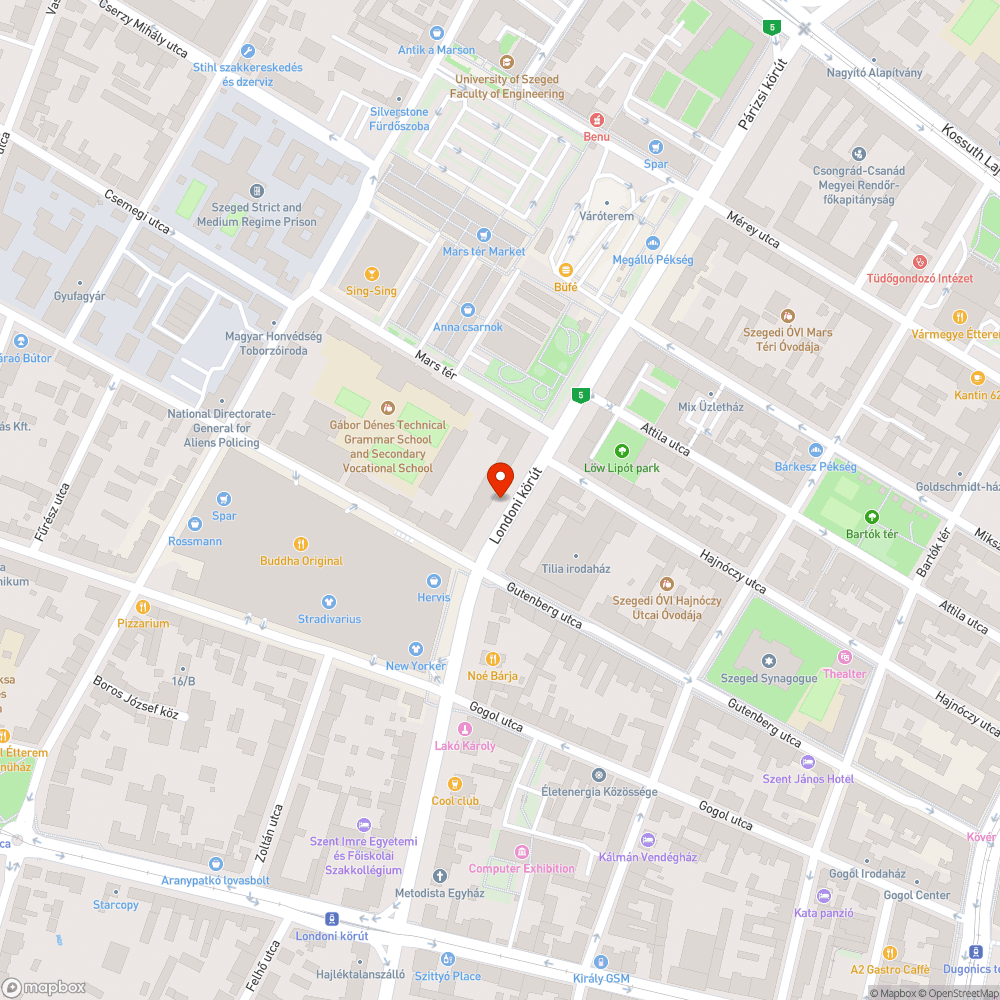 Eldugult víznyelő - Londoni krt. 1. bejelentés helye