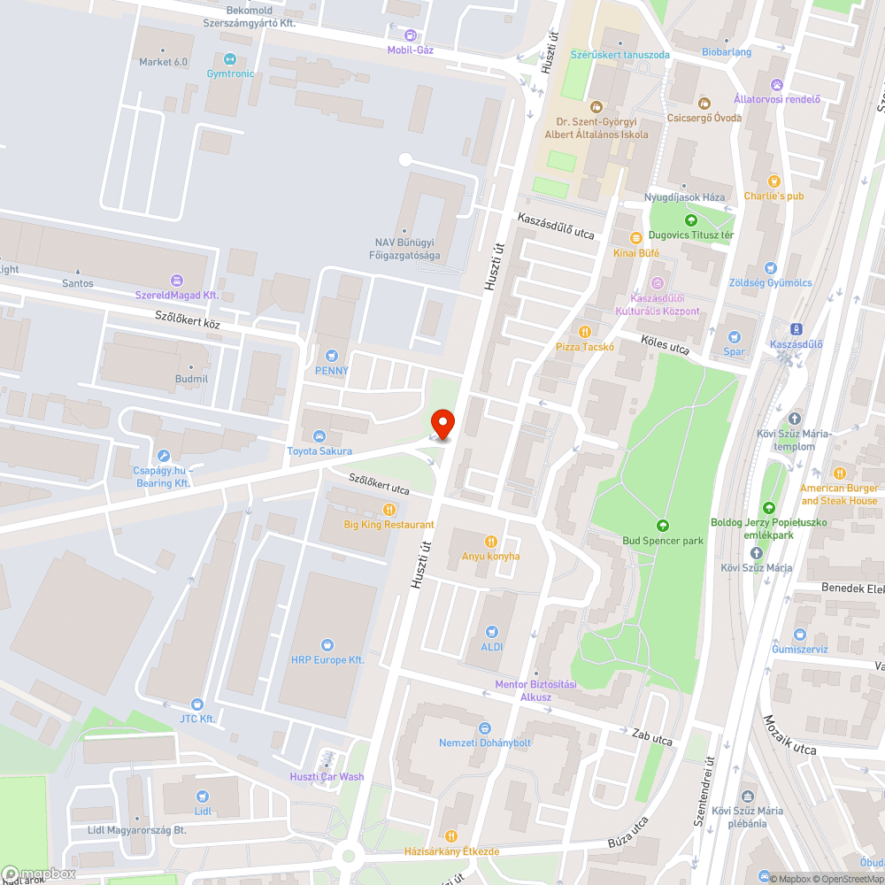 III. Huszti út 34. - növényzet kaszálása csomópontban bejelentés helye