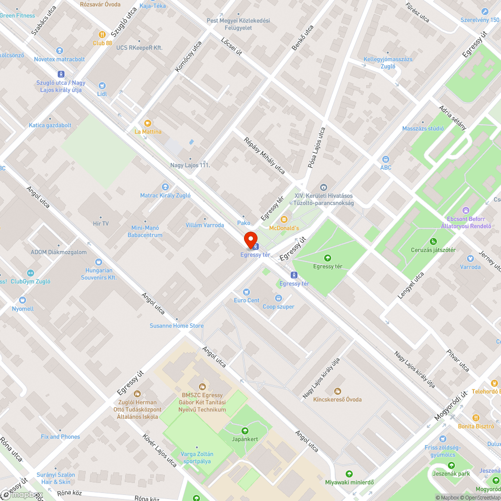 Használhatatlan járdaszakasz bejelentés helye