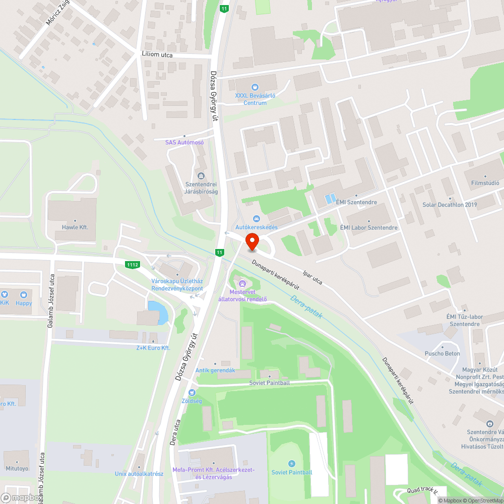 Keréktörő kerékpárút bejelentés helye