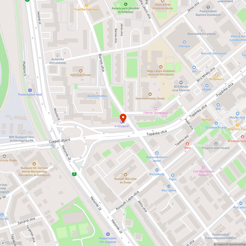 Elhagyott roncs bejelentés helye