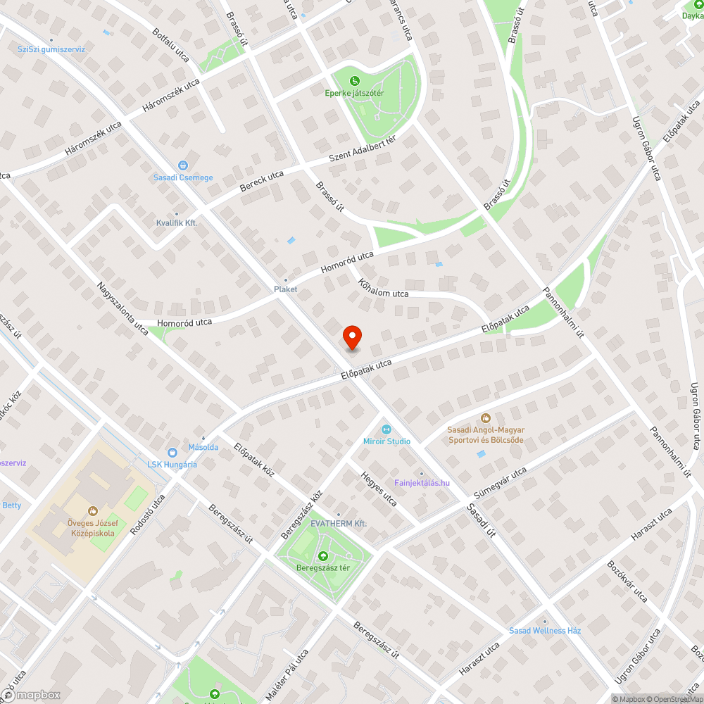 Sasadi út 51. aknafedél bejelentés helye