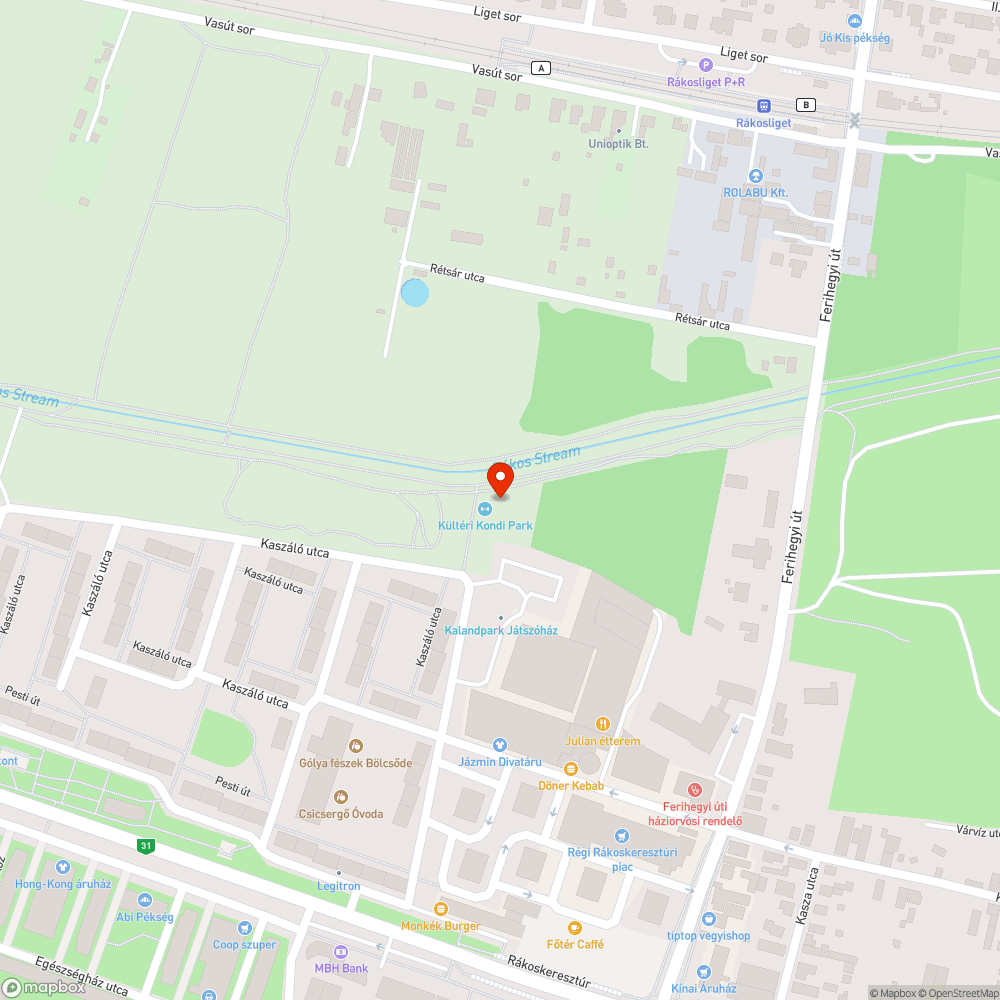 Szemetelés-Rákoskeresztúr, szadadtéri edzőpark bejelentés helye