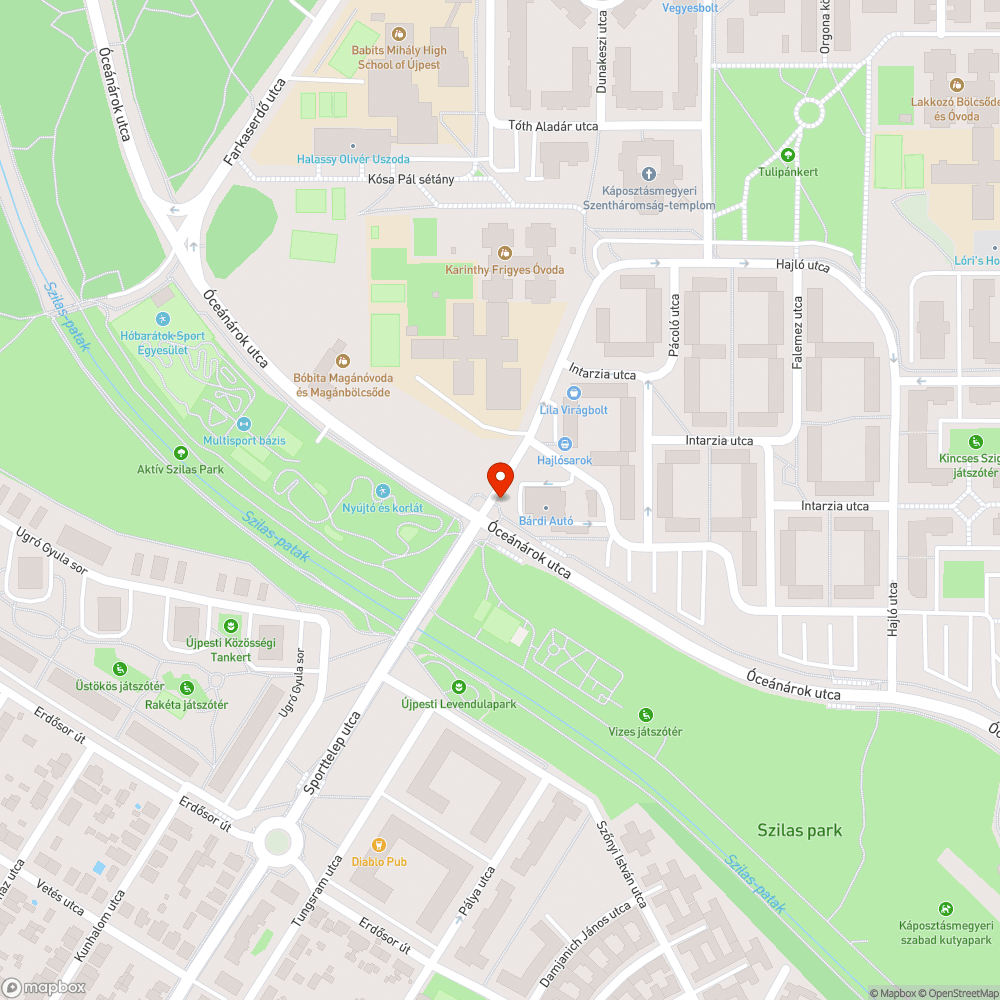 Folyik a víz! bejelentés helye