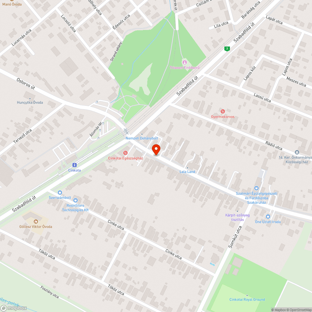 Beszakadt bejelentés helye