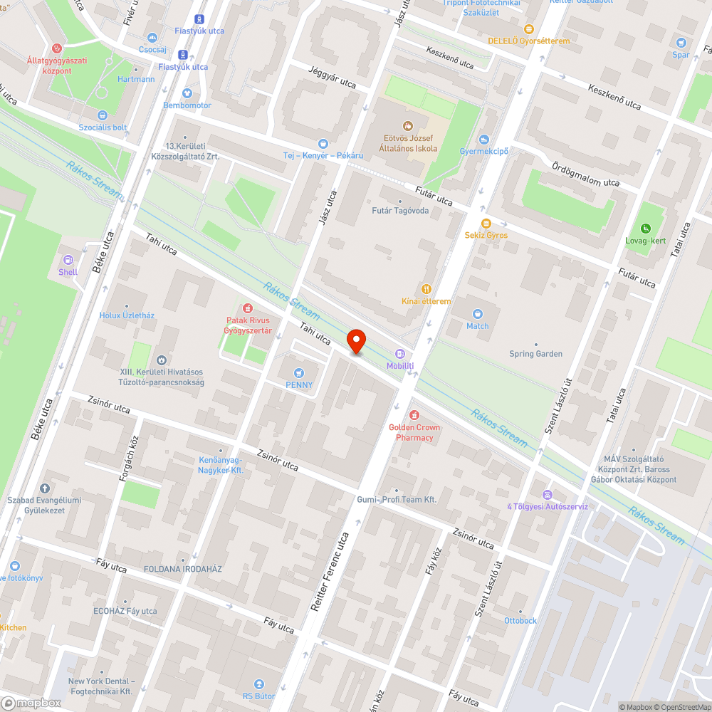 Kátyú a Tahi utcában bejelentés helye