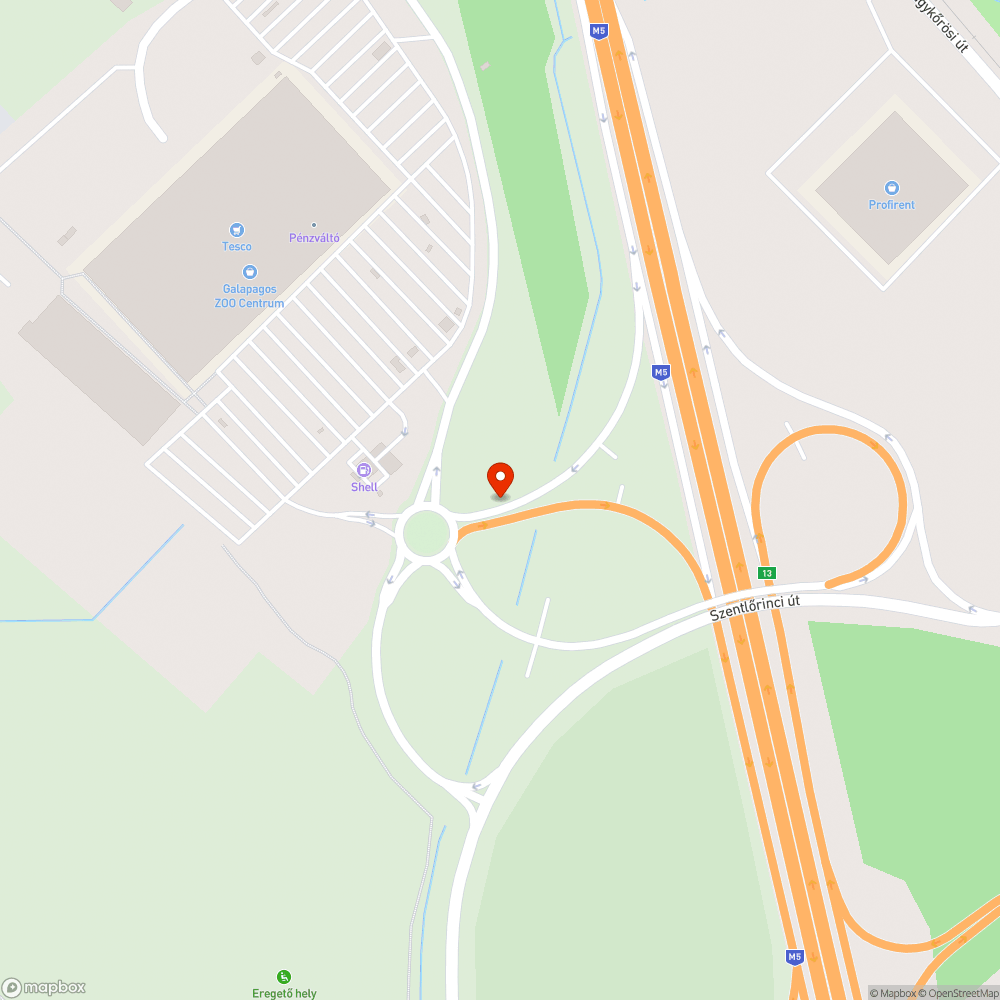 Mély kátyú bejelentés helye