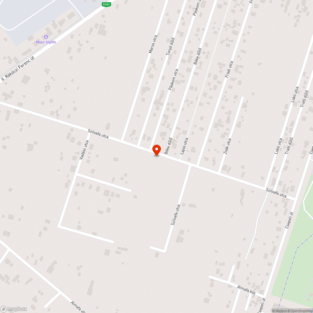 Szemét az utcában bejelentés helye