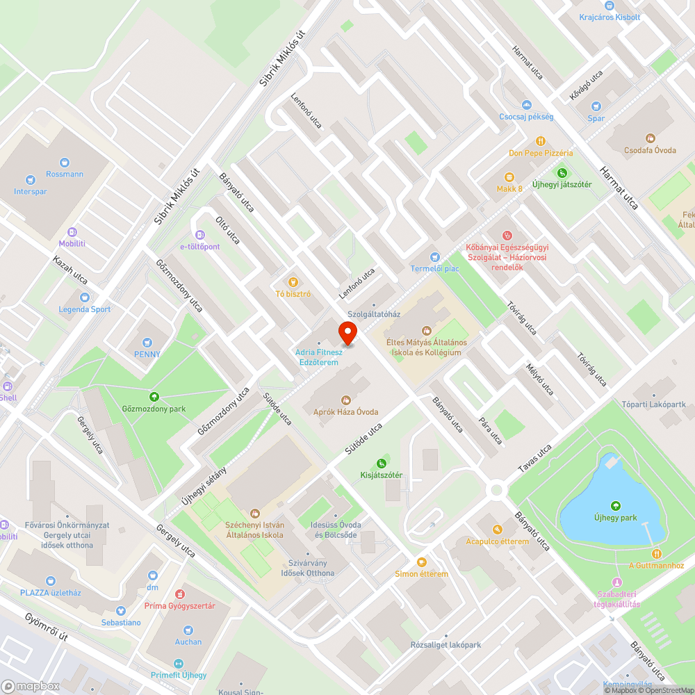 Kiszáradt fa - Újhegyi sétány bejelentés helye