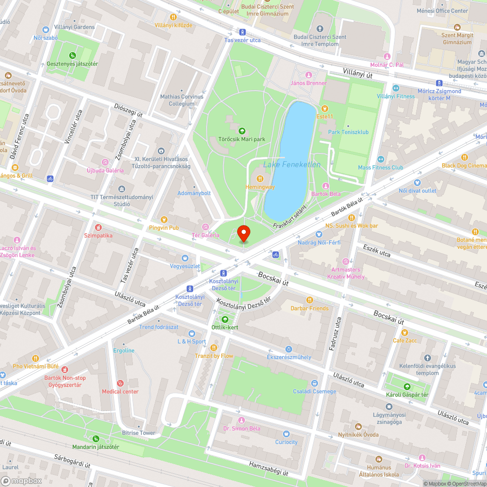 Kosztolányi Dezső tér 3 betonpódium bejelentés helye