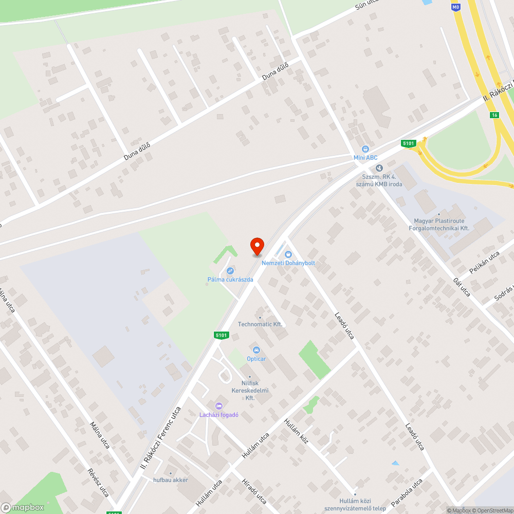 Kátyúk a kerékpárúton bejelentés helye