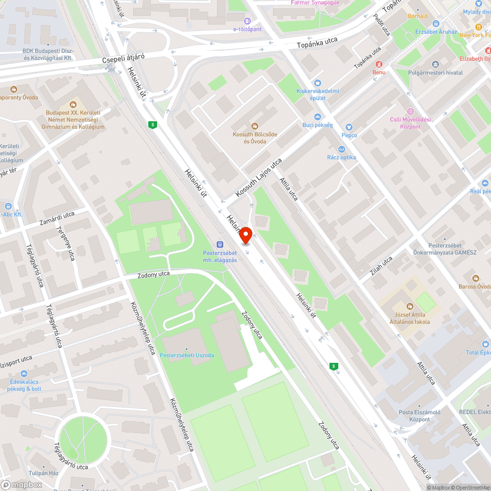 Új utasváró kérése bejelentés helye