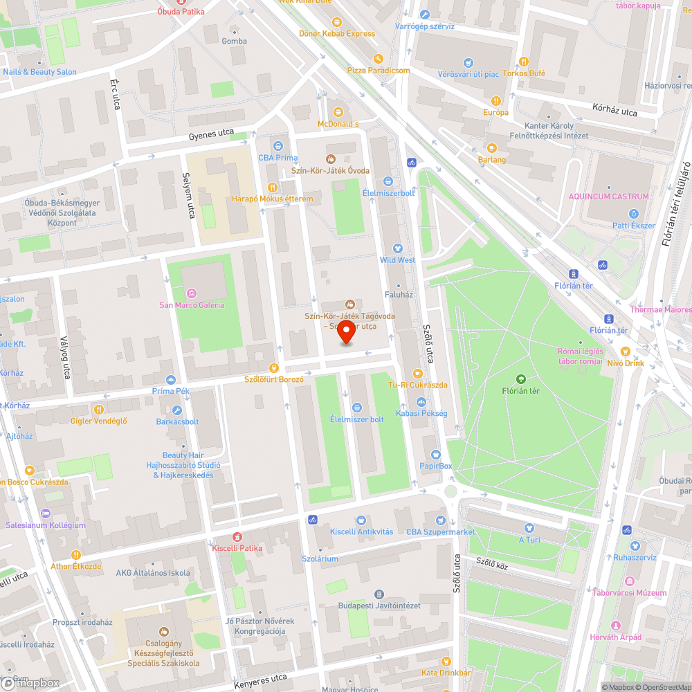 Visszaaszfaltozásra váró járda bejelentés helye