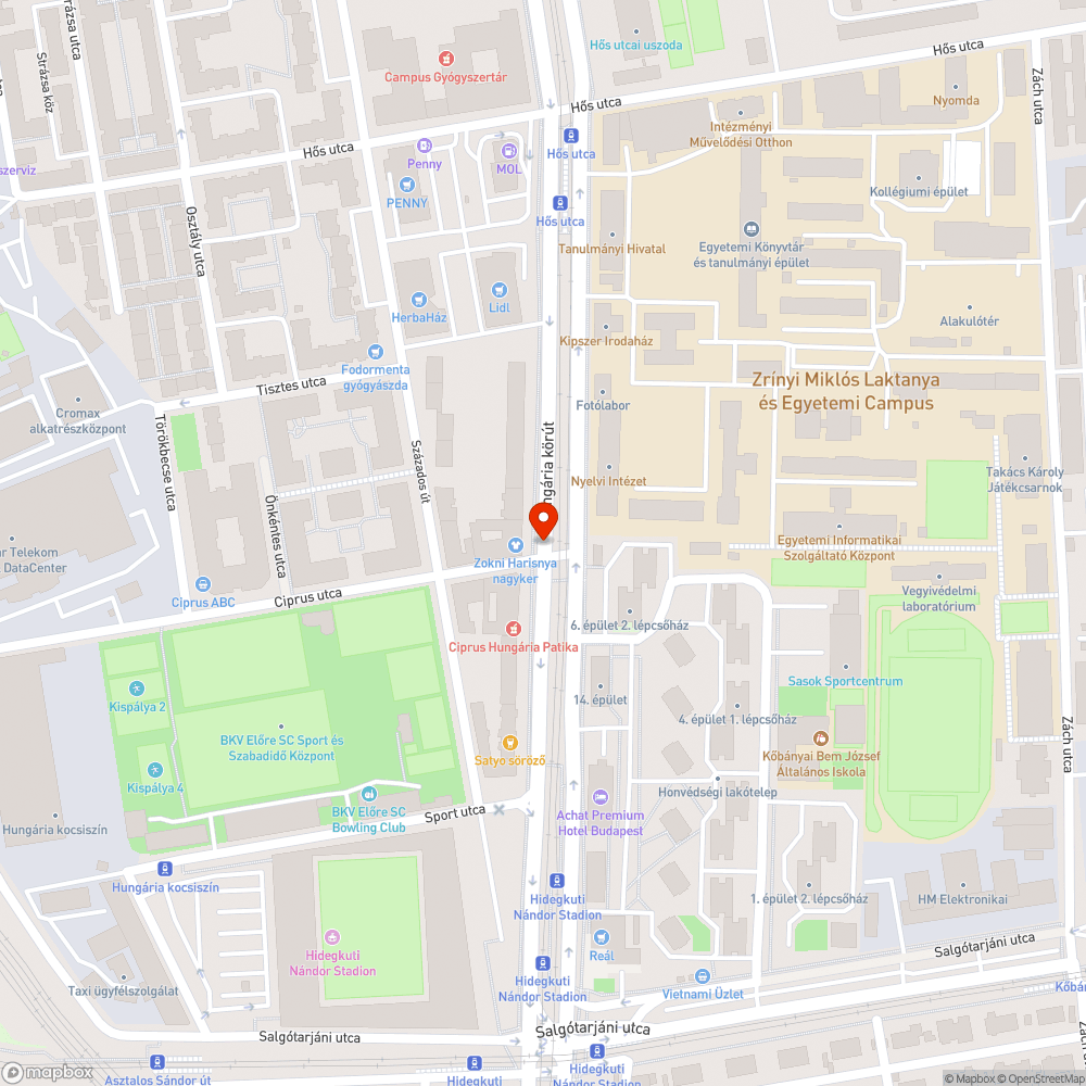 járhatatlan kerékpárút bejelentés helye